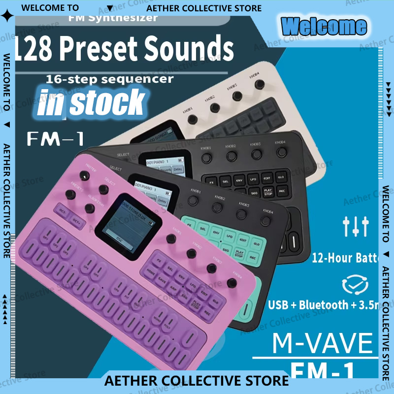 Midi Controller Pad - M-Vave Fm-1 휴대용 FM 신디사이저, 블루투스