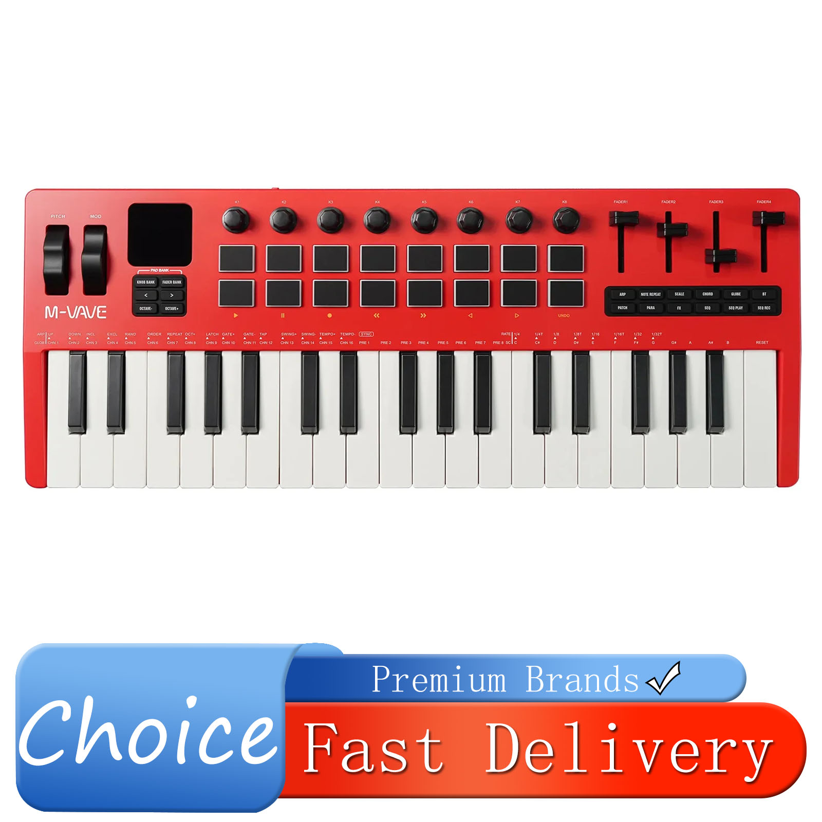 Midi Controller Pad - M-VAVE SMK-37 Pro, 37건반 MIDI 컨트롤러,